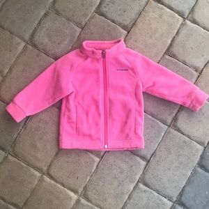 Pink Columbia fleece zip up jacket  sz 12-18m